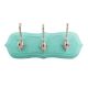 Sea Green Silver Small Wall Wooden Iron Hooks